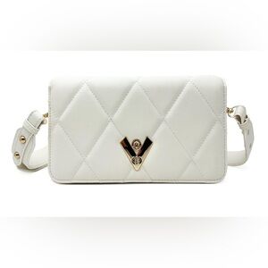 Valentino Orlandi White Quilted Crossbody Bag